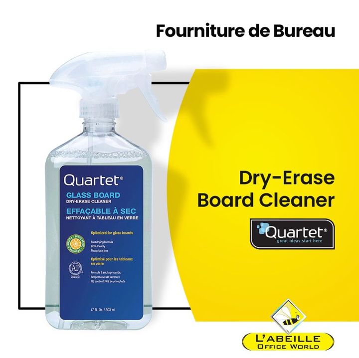 Nettoyant tableau effaçable, Quartet · tableaux en verre